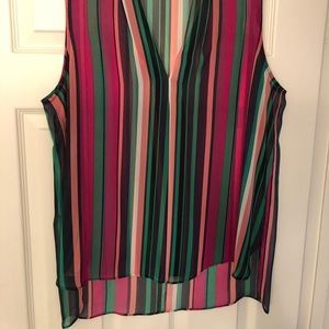 Anne Klein sheer tank top (polyester)